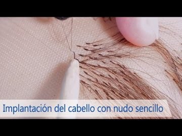 Video tutorial de implantación de cabello: nudos planos simples y nudos planos dobles